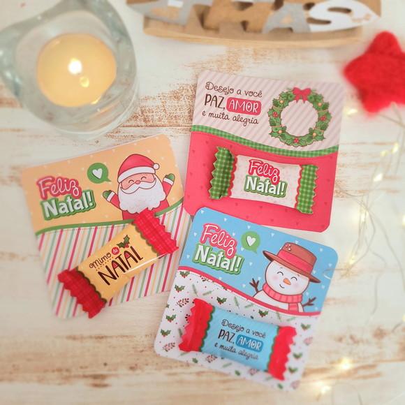 Card com Balinha Personalizada Brinde Natal