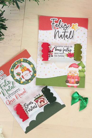 Card com Balinha Personalizada Brinde Natal