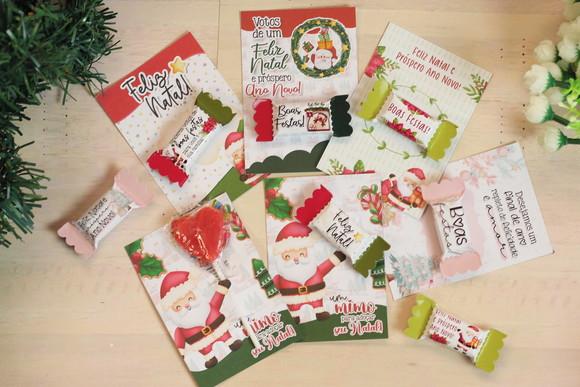 Card com Balinha Personalizada Brinde Natal