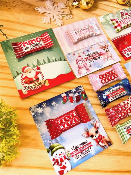 Card com Balinha Personalizada Brinde Natal