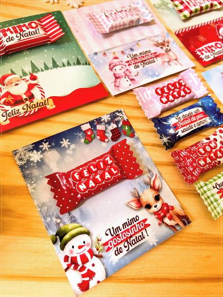 Card com Balinha Personalizada Brinde Natal