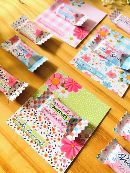 Card com Balinha Personalizada Dia da Mulher