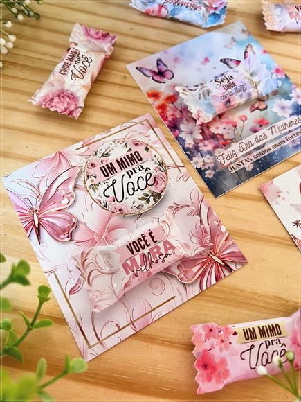 Card com Balinha Personalizada Dia da Mulher