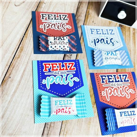 Card com Balinha Personalizada Dia dos Pais