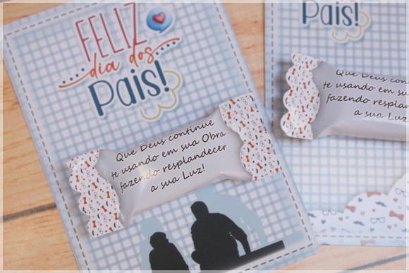 Card com Balinha Personalizada Dia dos Pais