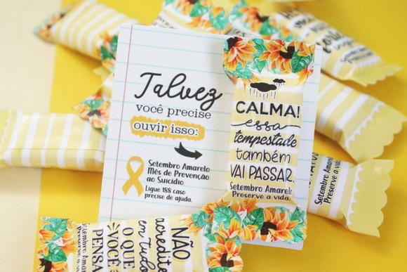 Card com Balinha Personalizada Setembro Amarelo