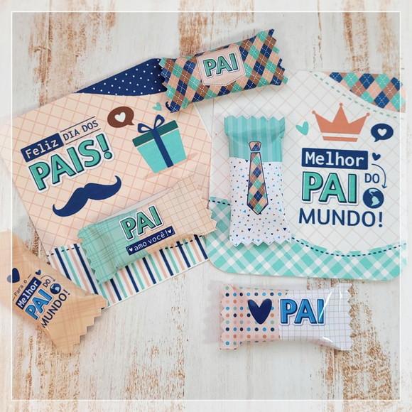 Card com Balinha Personalizada Dia dos Pais