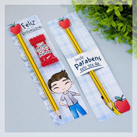 Card com Lápis e Balinha Dia dos Professores