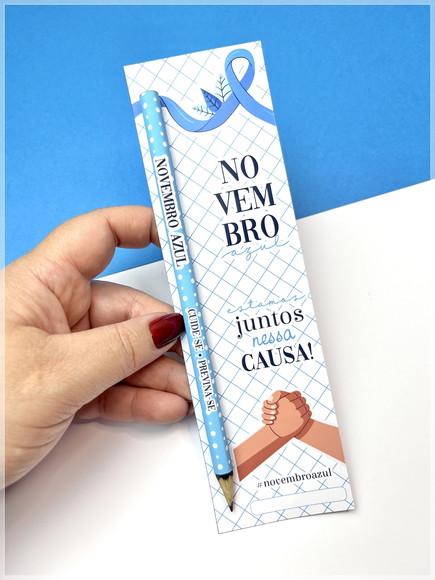 Card com Lápis Personalizado Novembro Azul