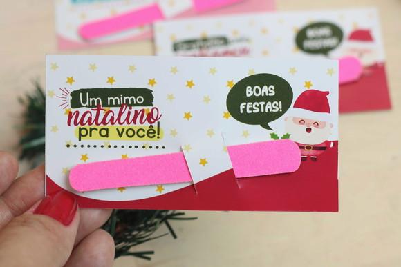 Card com Mini Lixa - Brinde Natal