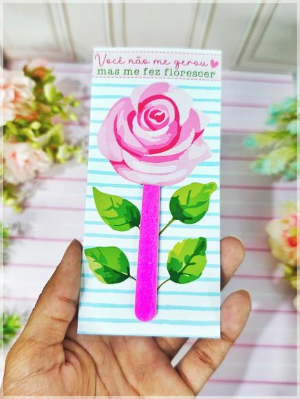 Card com Mini Lixa Personalizada Dia das Mães