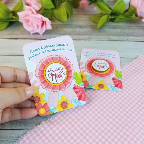 Card com Moeda de Chocolate Brinde Dia das Mães