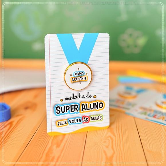 Card com Moeda de Chocolate Volta às Aulas