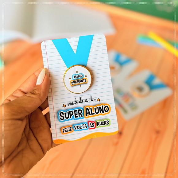 Card com Moeda de Chocolate Volta às Aulas