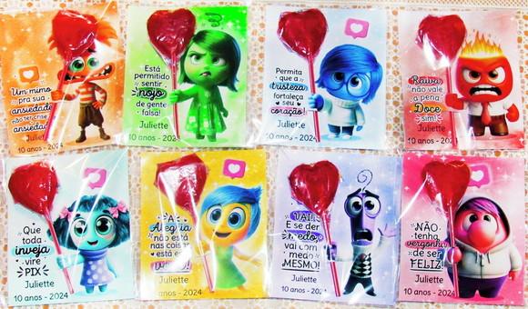 Card com Pirulito Emoções Divertidamente