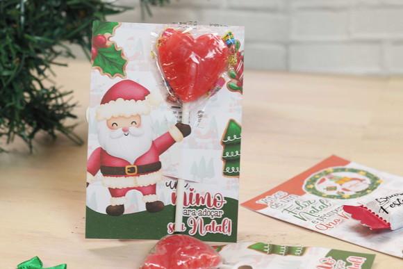 Card com Pirulito Natal