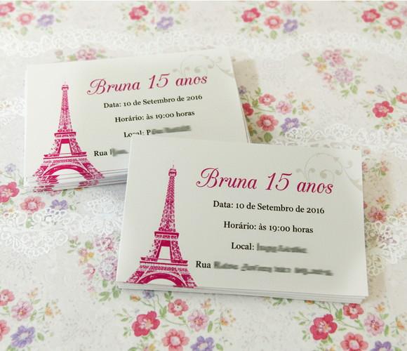 Convite Individual Tema Paris