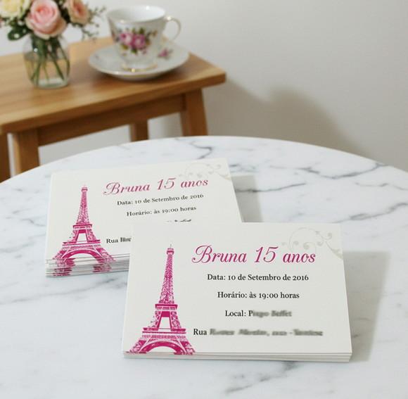 Convite Individual Tema Paris