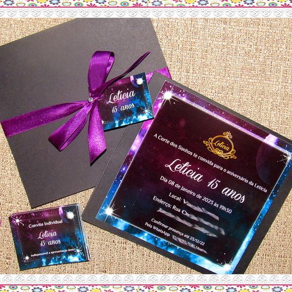 Convite Personalizado 15 Anos Galáxia