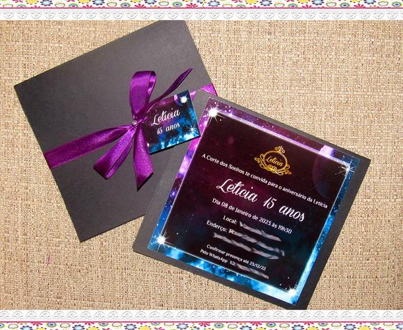 Convite Personalizado 15 Anos Galáxia