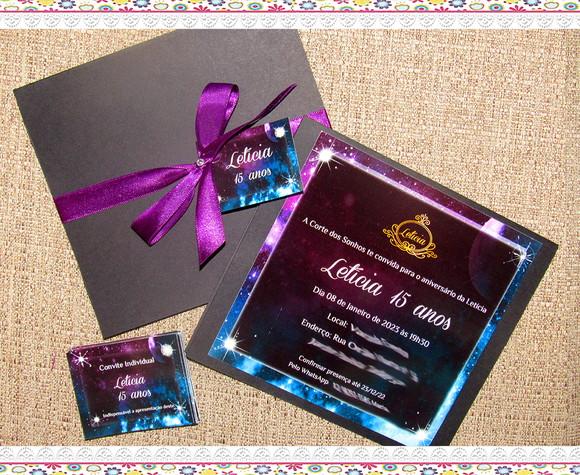 Convite Personalizado 15 Anos Galáxia