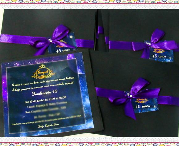 Convite Personalizado 15 Anos Galáxia