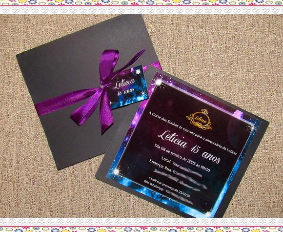 Convite Personalizado 15 Anos Galáxia