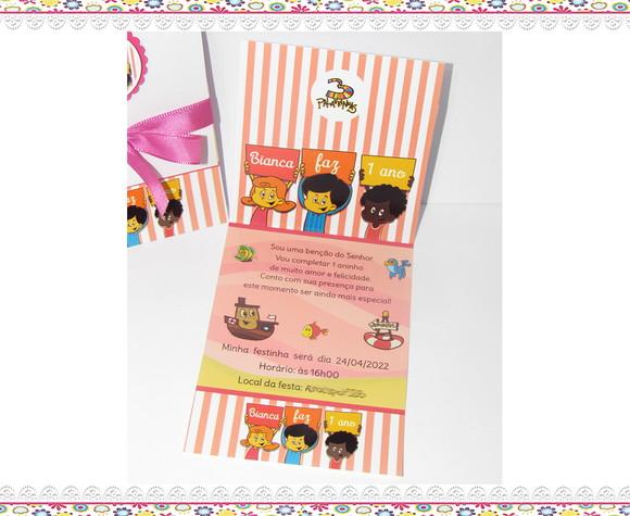 Convite Personalizado Abre e Fecha 3 Palavrinhas