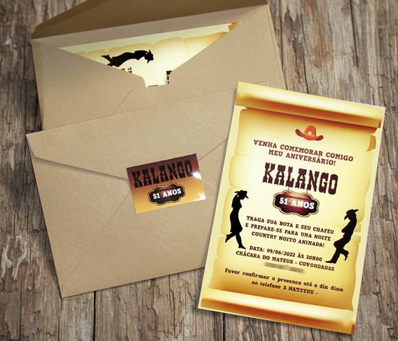 Convite Personalizado Festa Country