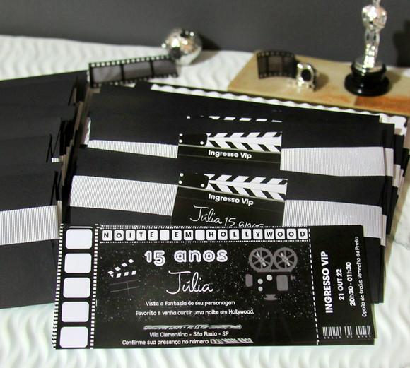 Convite Personalizado Ingresso Cinema