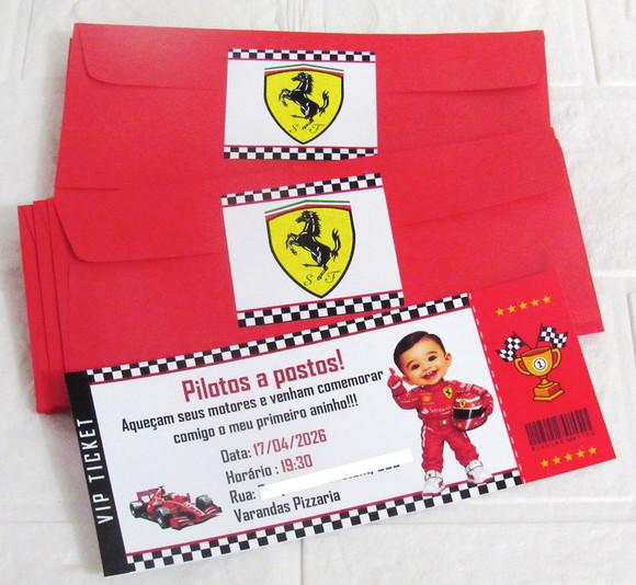 Convite Personalizado Ingresso de Fórmula 1