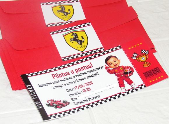 Convite Personalizado Ingresso de Fórmula 1
