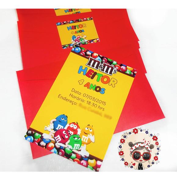 Convite Personalizado M&m´s