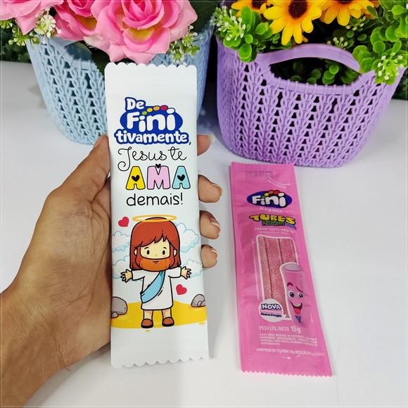 Envelope com Bala Fini Brinde Cristão