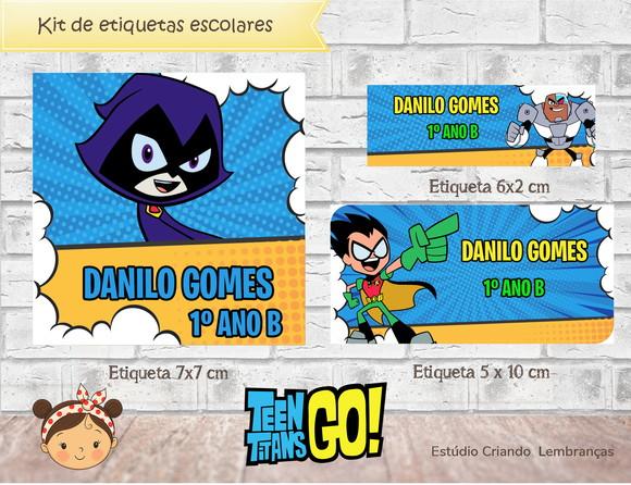 Etiquetas Escolares Jovens Titãs