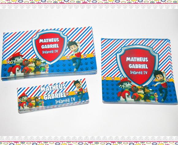 Etiquetas Escolares Personalizadas Patrulha Canina