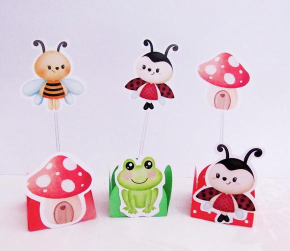 Forminha + Topper para Docinhos Jardim Encantado