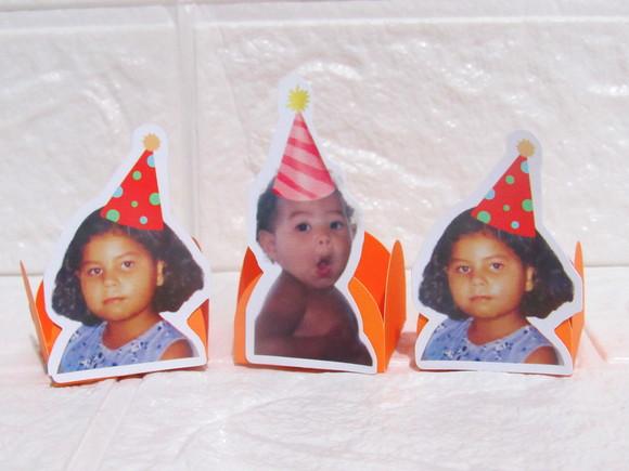 Forminha para Docinhos com Foto Carinha de Festa