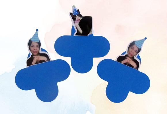 Forminha para Docinhos com Foto Carinha de Festa