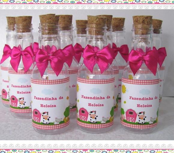 Garrafinha Lembrancinha Fazendinha Menina