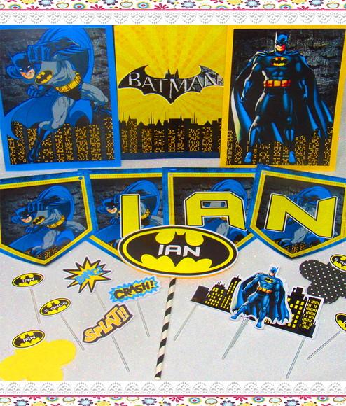 Kit Festa em Casa : É Só Um Bolinho - Batman