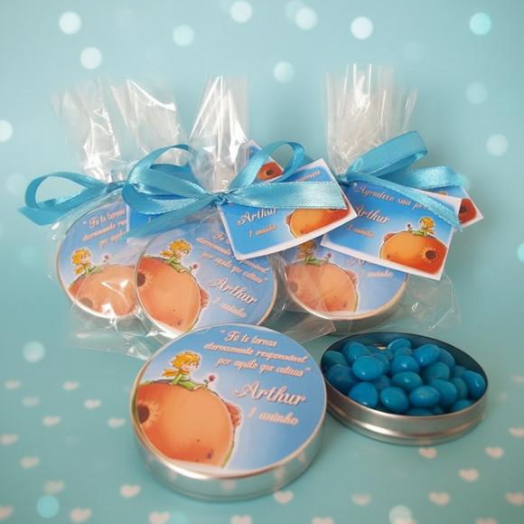 Latinha Personalizada com Balinha Pequeno Príncipe