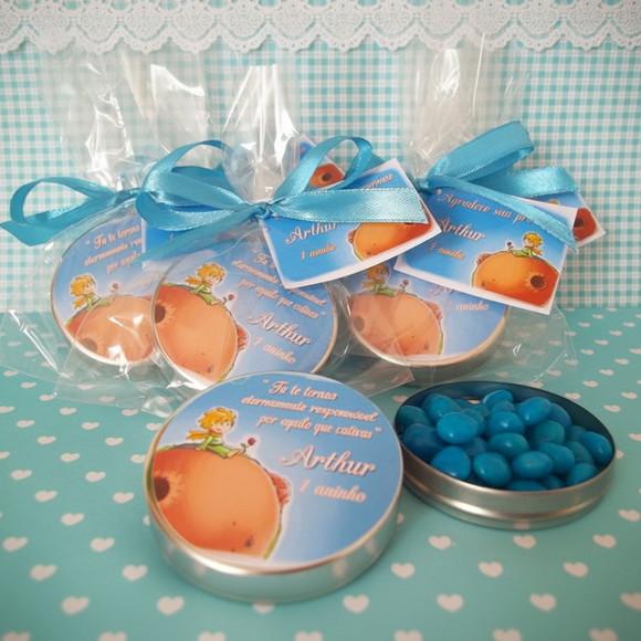 Latinha Personalizada com Balinha Pequeno Príncipe