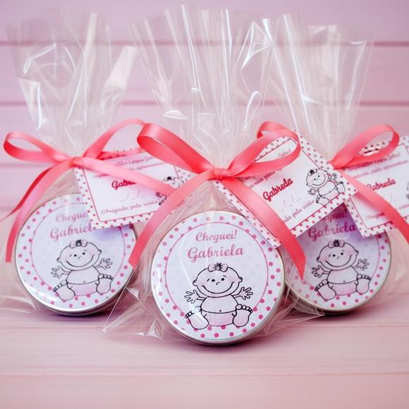 Latinha Personalizada com Balinhas Chá de Bebê