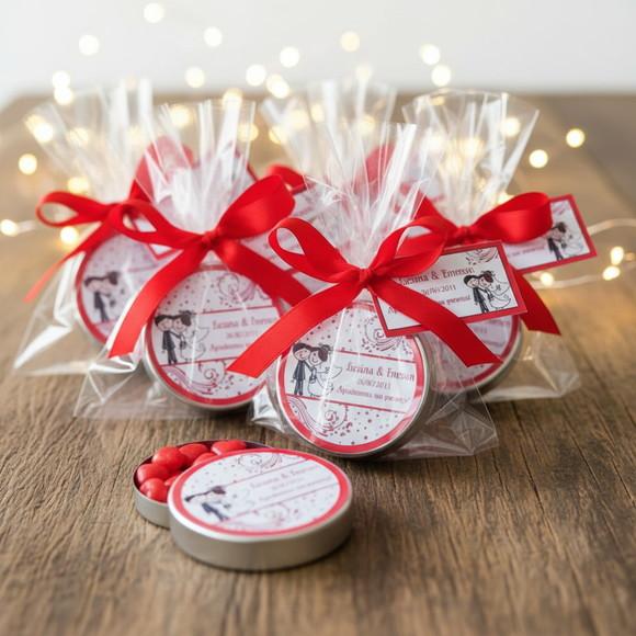 Latinha Personalizada com Balinhas Casamento