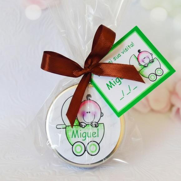 Latinha Personalizada com Balinhas Chá de Bebê