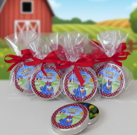 Latinha Personalizada com Balinhas Galinha Pintadinha