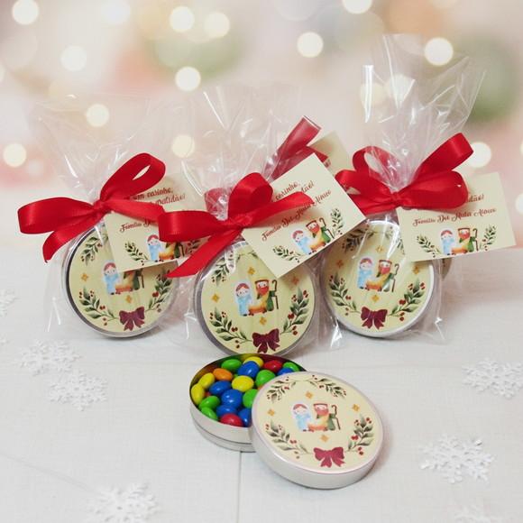 Latinha Personalizada com Balinhas Natal