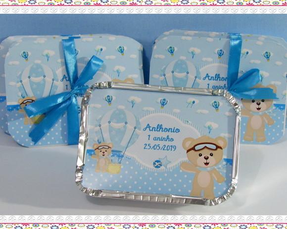 Marmitinha Personalizada Ursinho Baloeiro