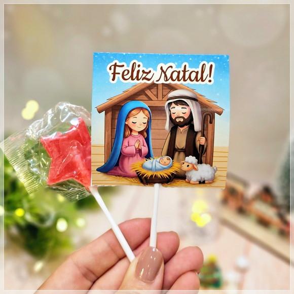 Pirulito com Capinha Personalizada Natal